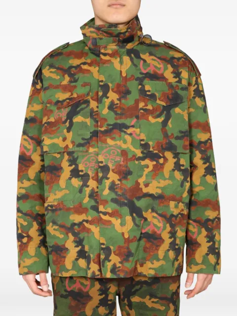 Off-White camouflage-pattern padded jacket