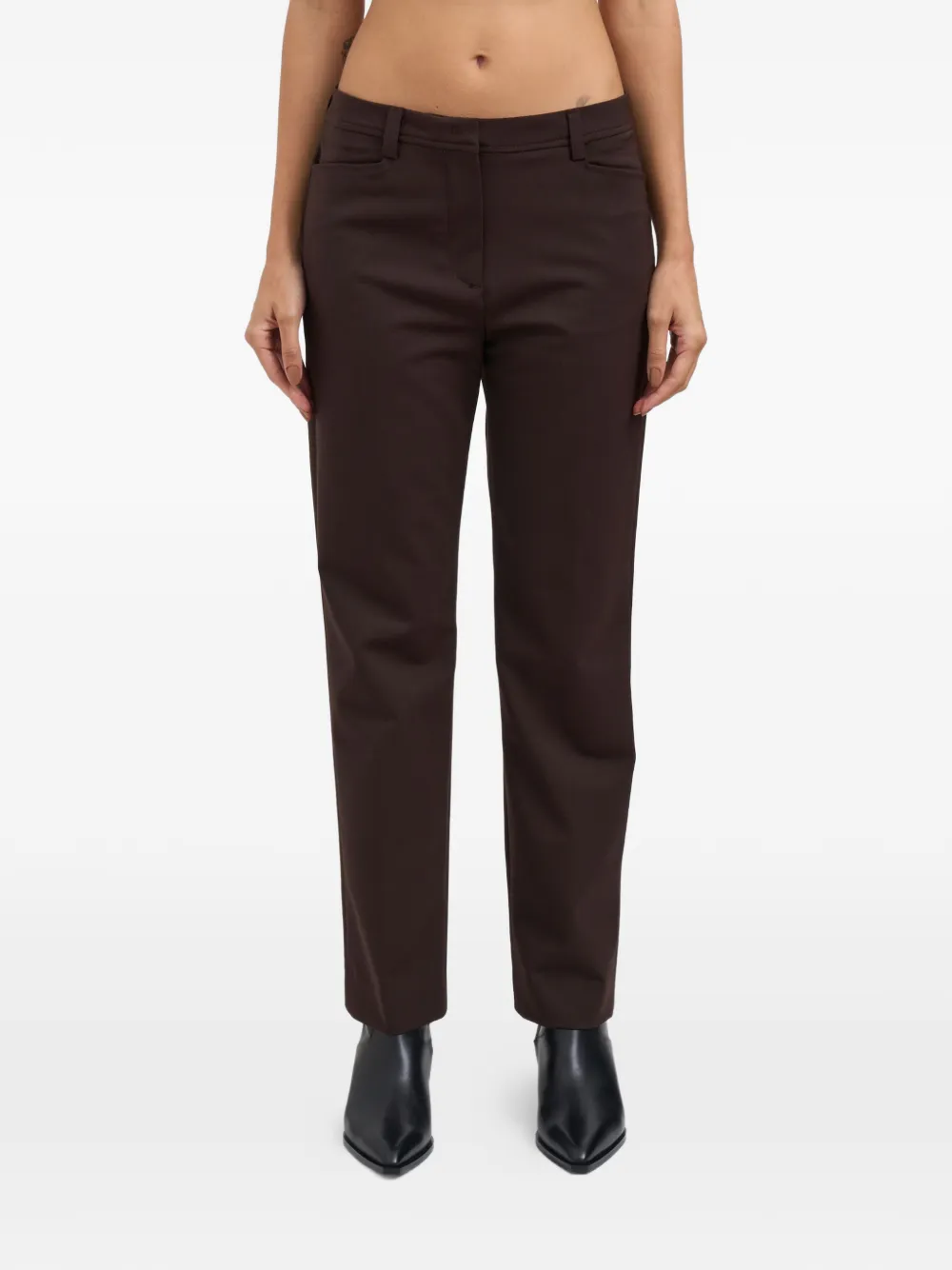 THELATEST Abbie belt-loops trousers - Marrone