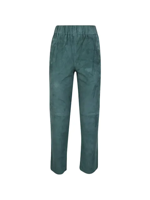 Via Masini 80 elastic-waist suede trousers