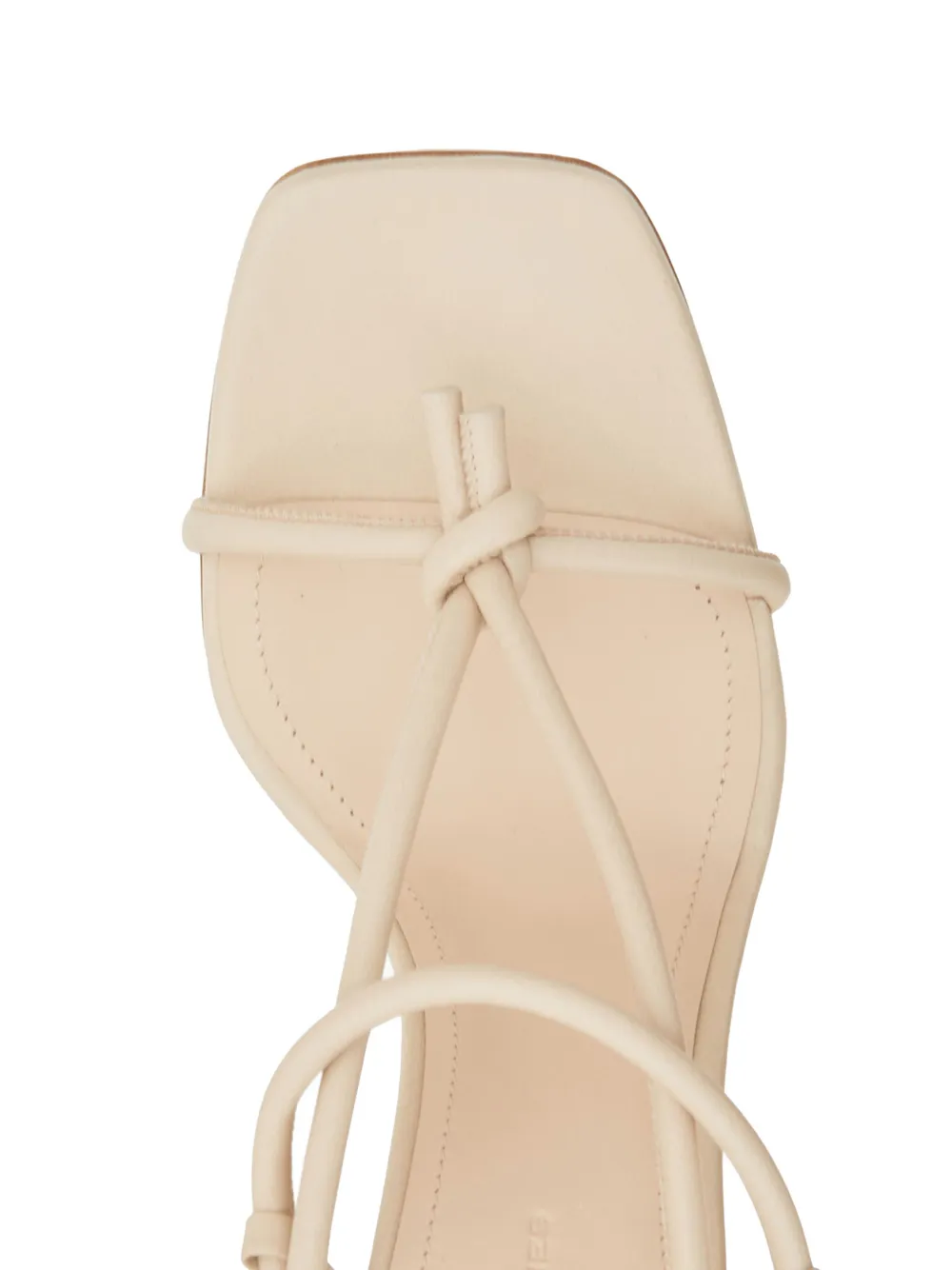 Rick Owens Lilies Cantilever leren sandalen met geknoopt detail Beige