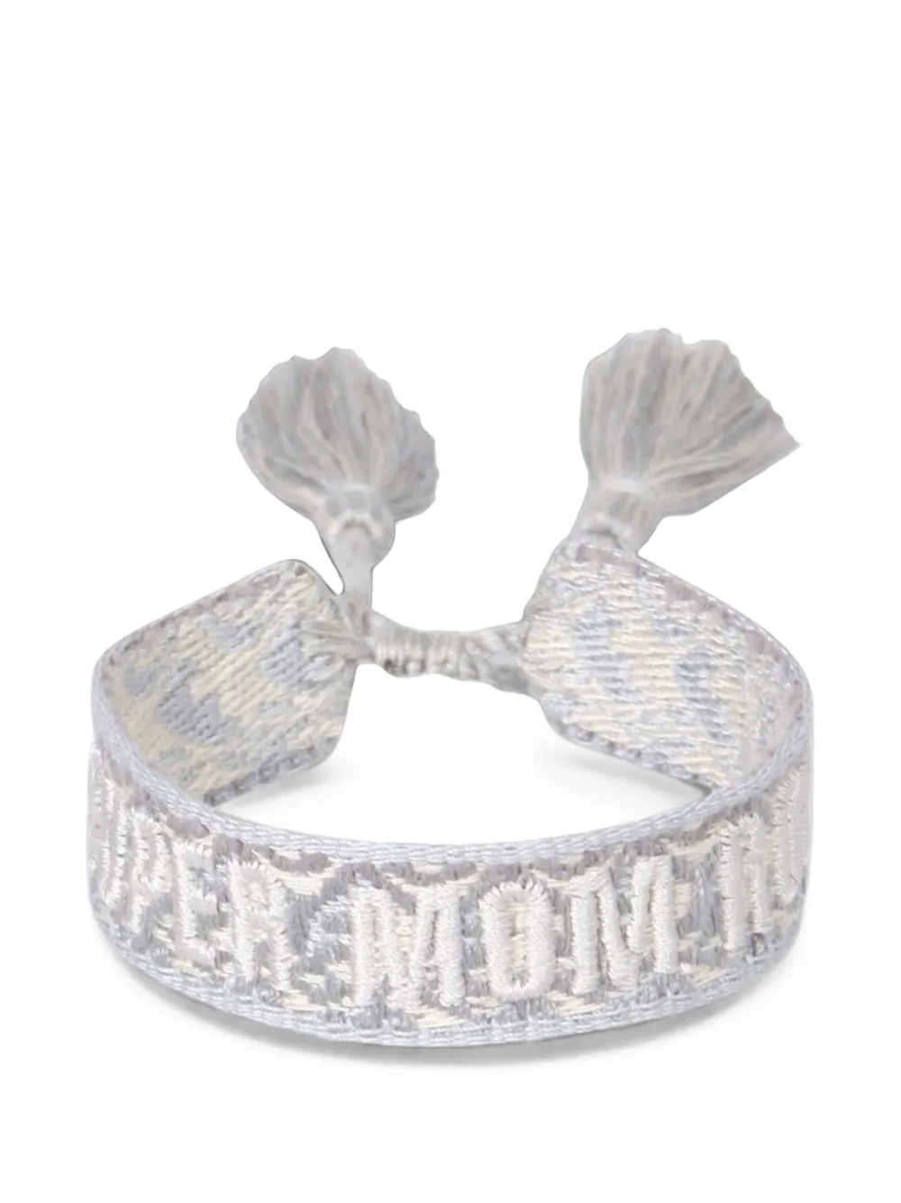 ELLA K embroidered tassel-detail bracelet - Grigio
