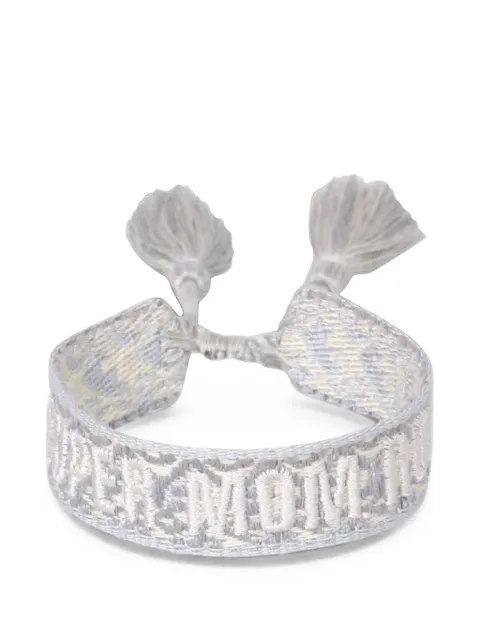 ELLA K embroidered tassel-detail bracelet