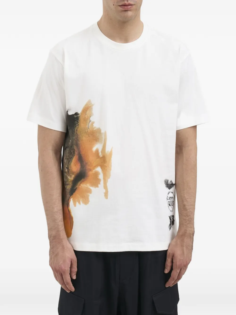 Y-3 graphic-print T-shirt - Weiß