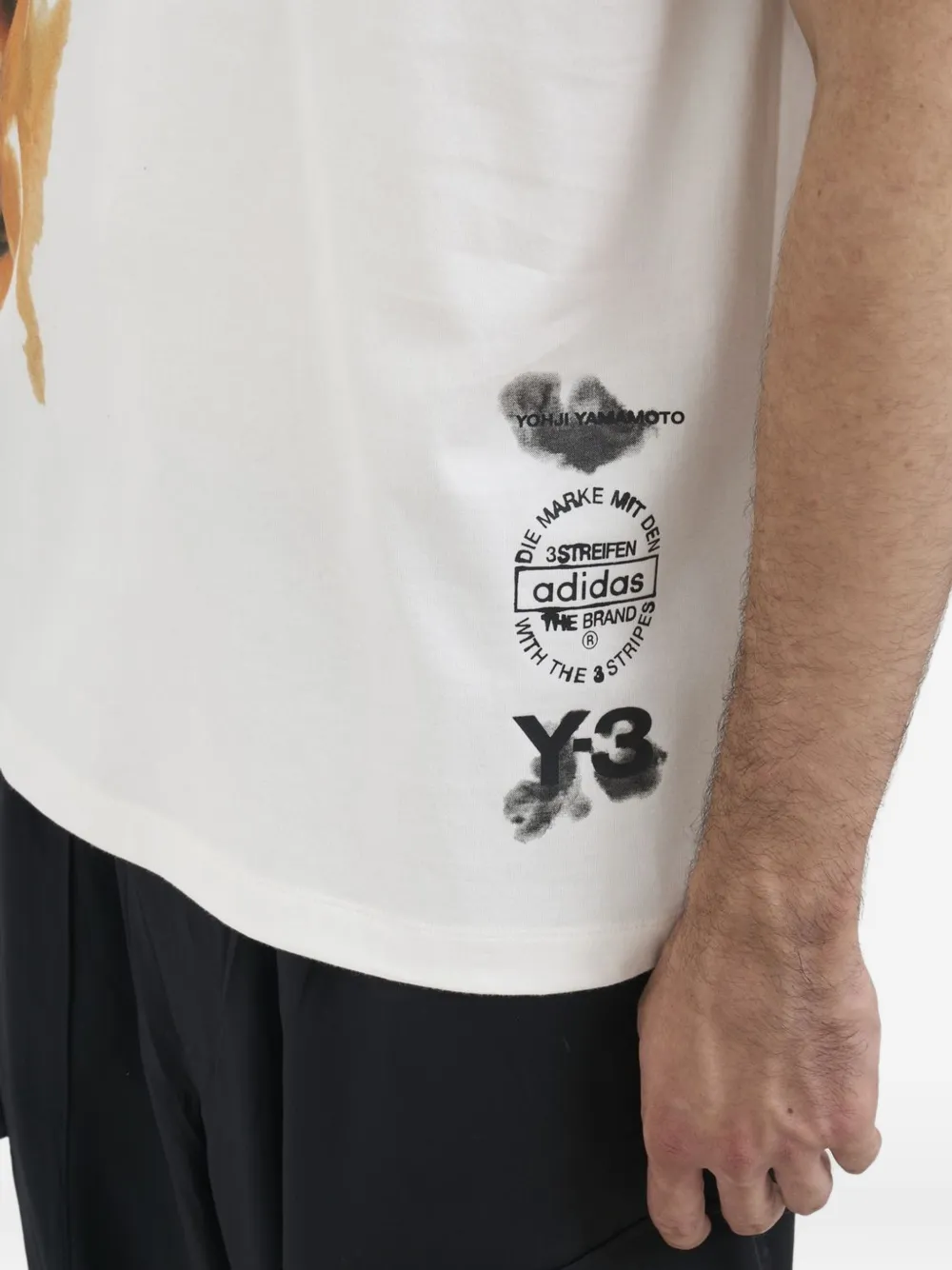 Y-3 T-shirt met grafische print Wit