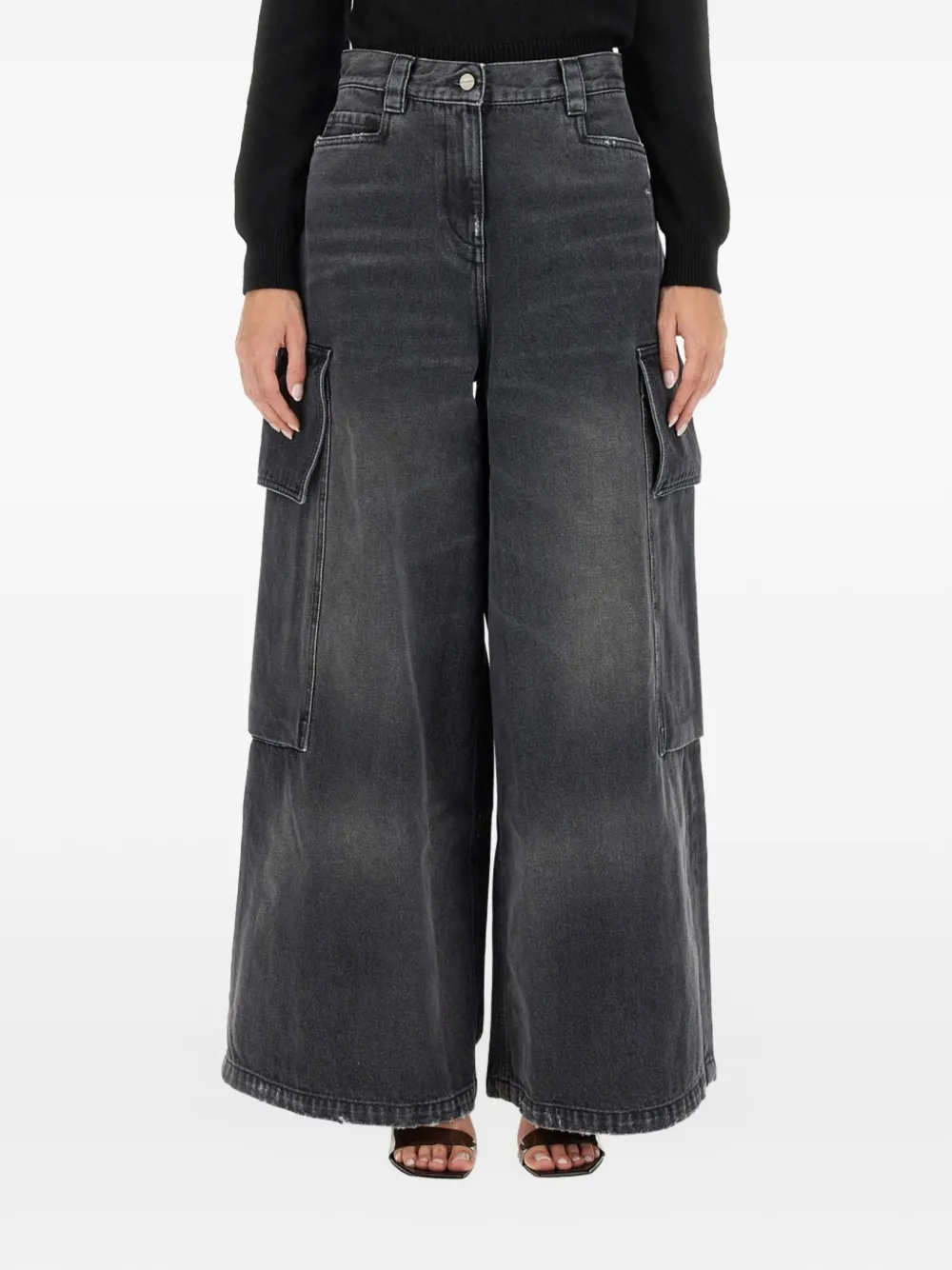 Palm Angels button-fastening jeans - Grigio