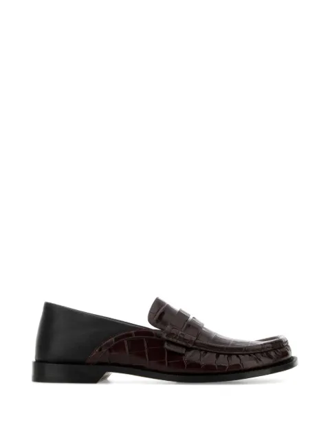 LOEWE Campo two-tone leather loafers