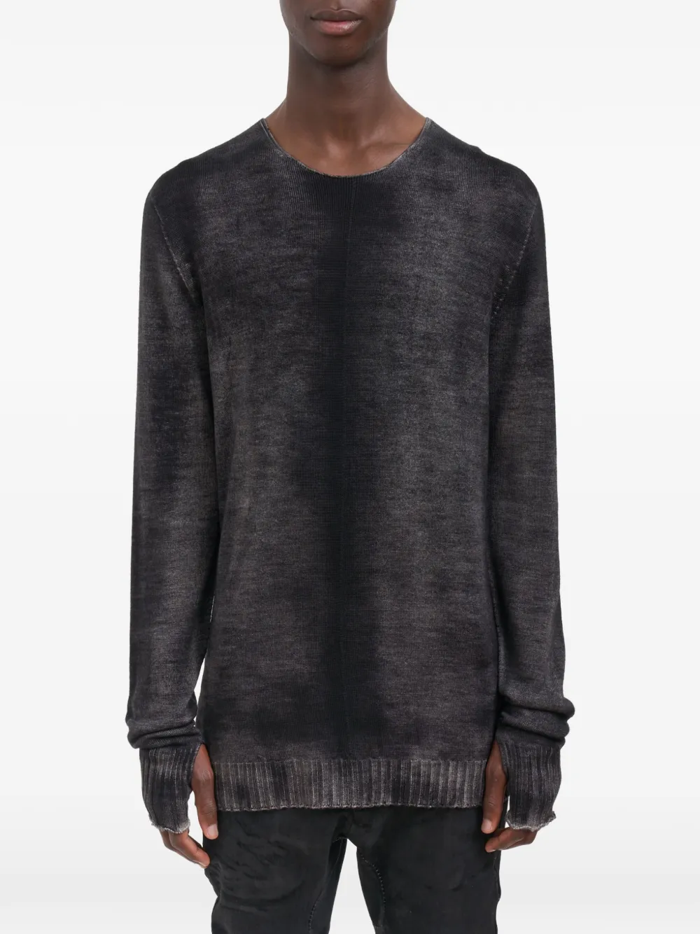 MD75 crew neck wool sweater - Nero