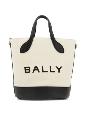 Bally Bar 8 Hours logo-print Bucket Bag | White | FARFETCH