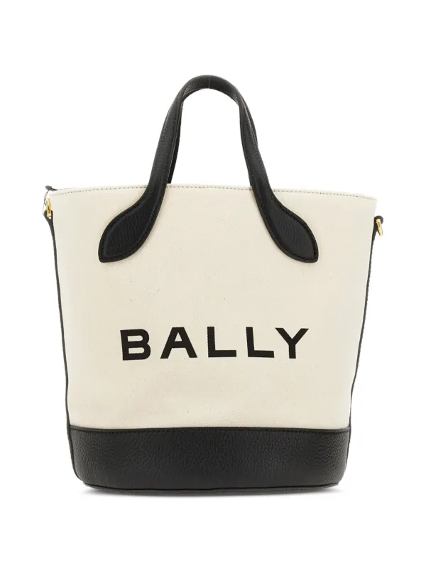 Bally Logo-detail Bucket Bag in Neutrals