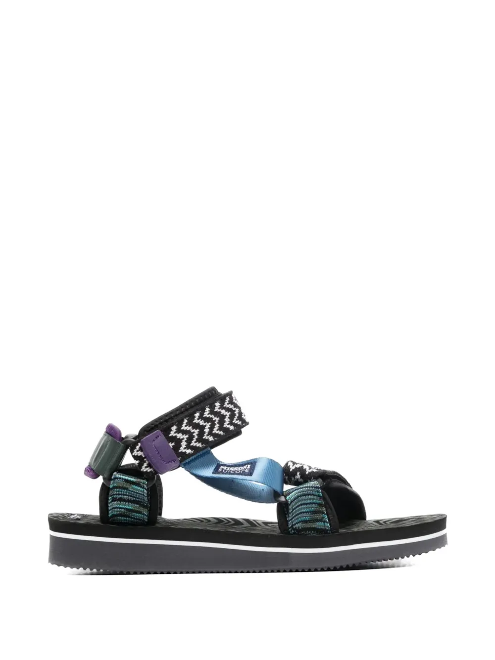 Suicoke X Missoni Depa-sm-var1 Flat Sandals In Black