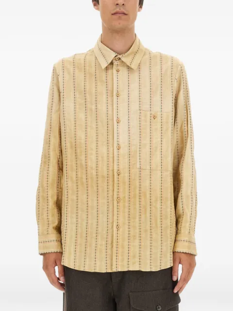 Uma Wang long-sleeve tab shirt