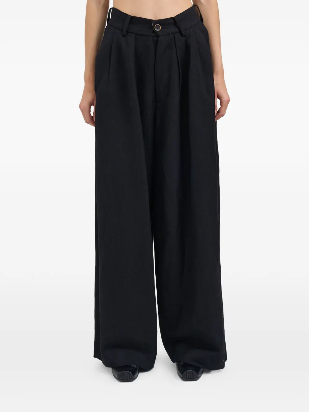 Uma Wang Polina pleated trousers - Nero