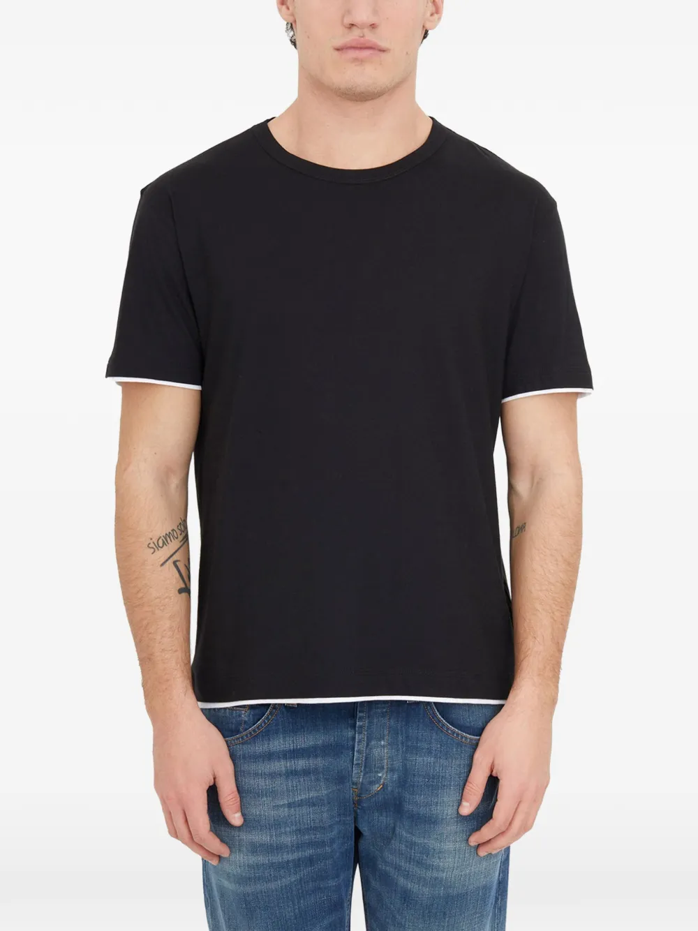 Paolo Pecora 크루넥 티셔츠 | 블랙