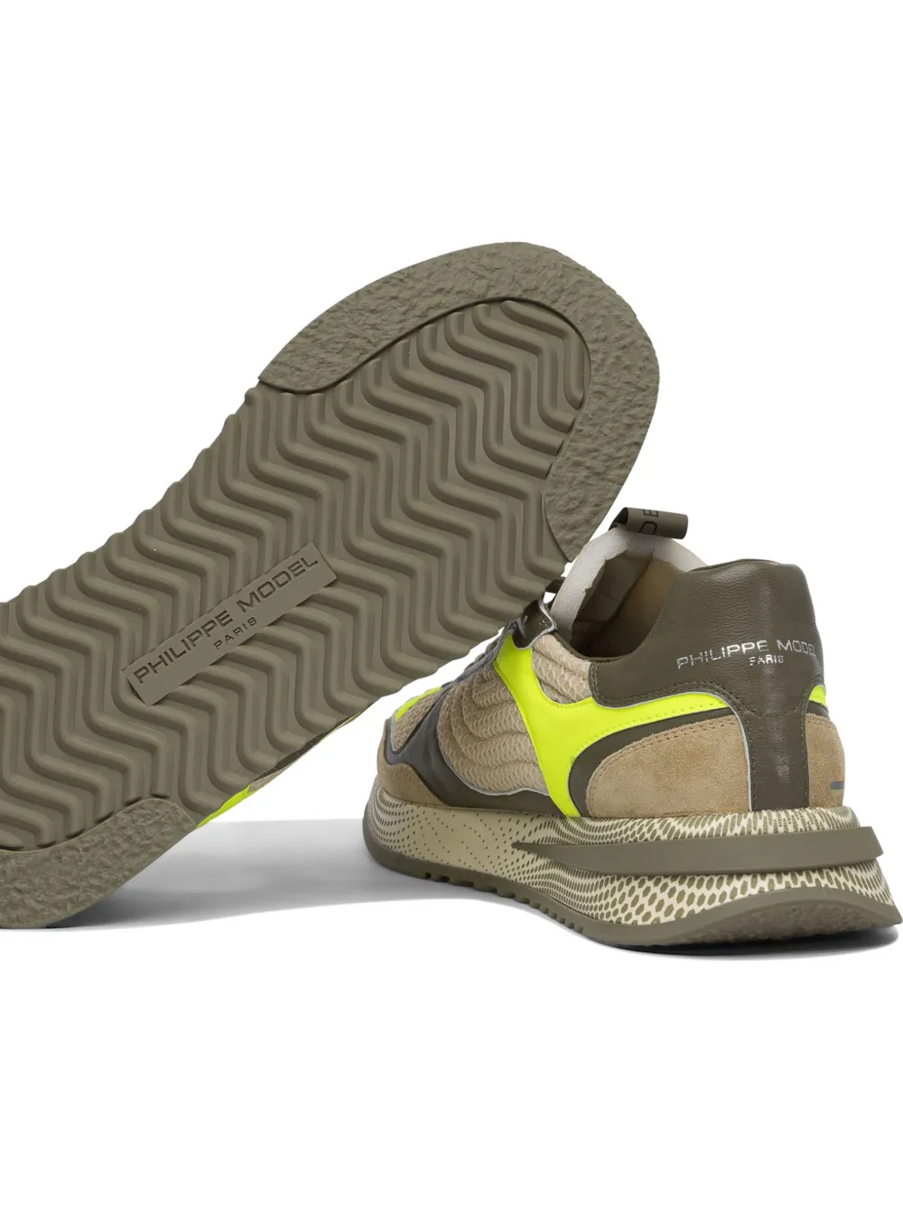 Philippe Model Paris Olympique sneakers met vlakken Beige