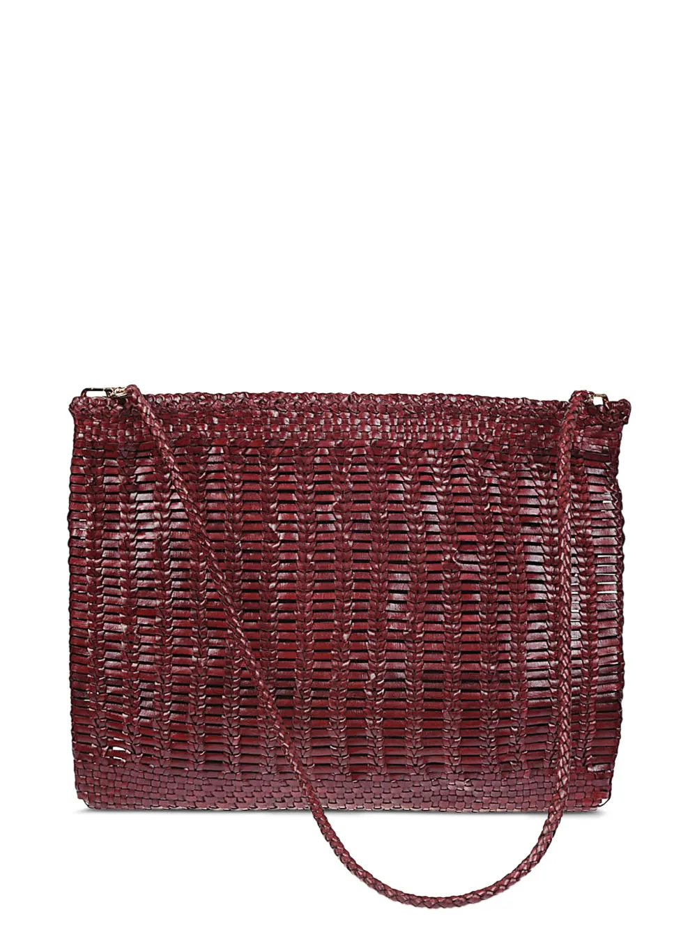 VIPERA Klimt woven-leather shoulder bag - Red