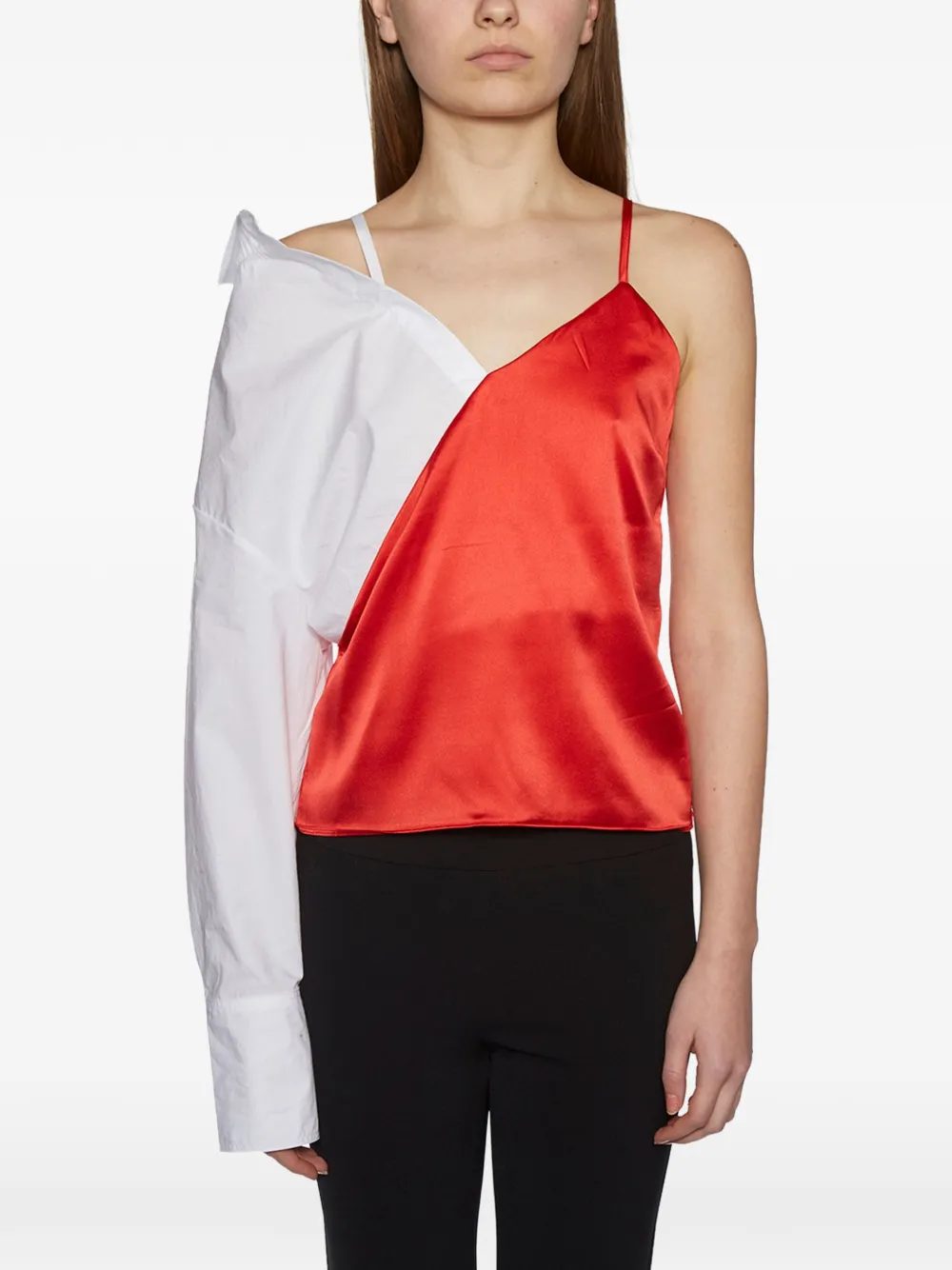 Andrea Ya'aqov monosleeve shirt - Rosso