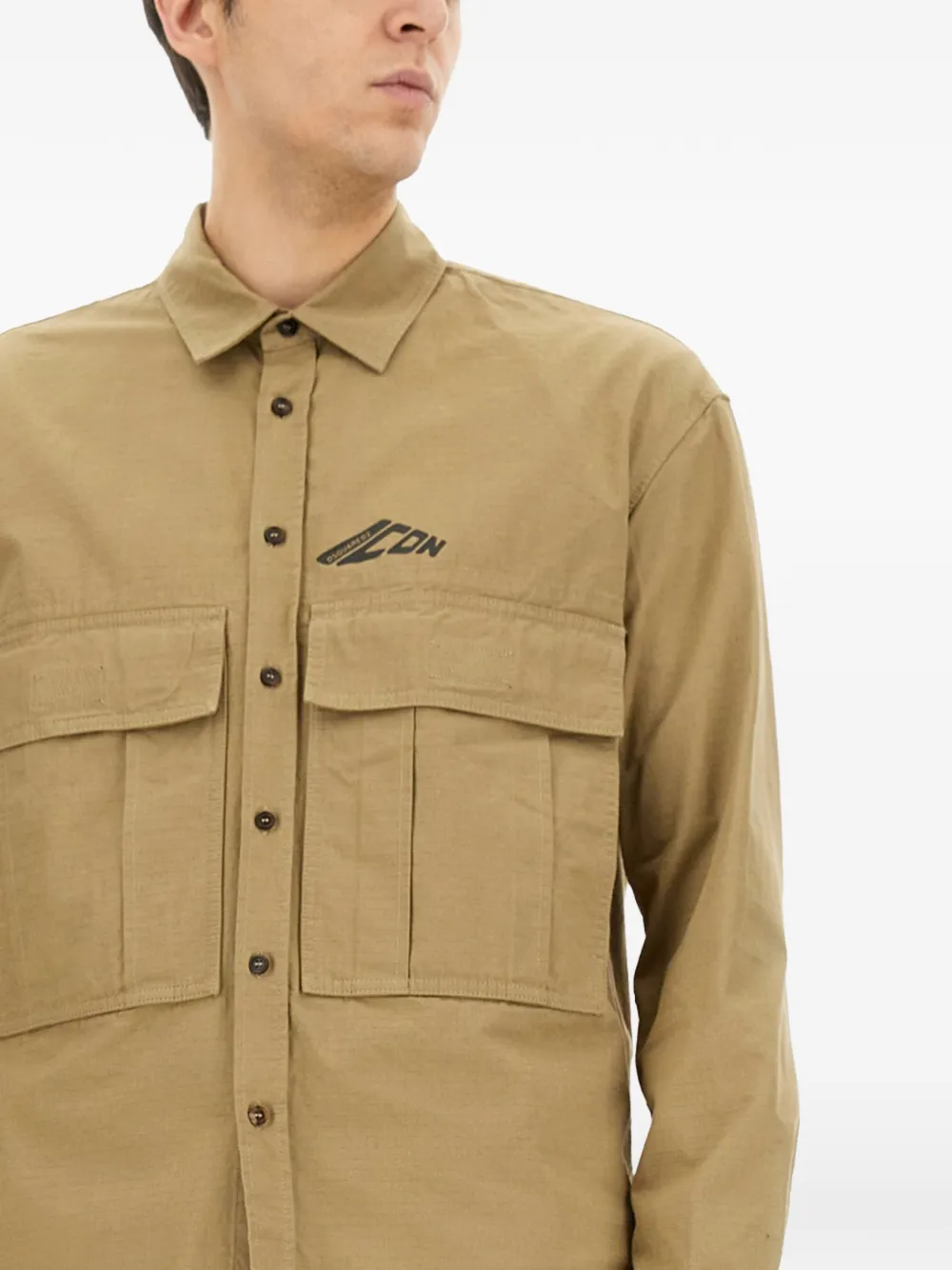 DSQUARED2 Overhemd met logoprint Beige