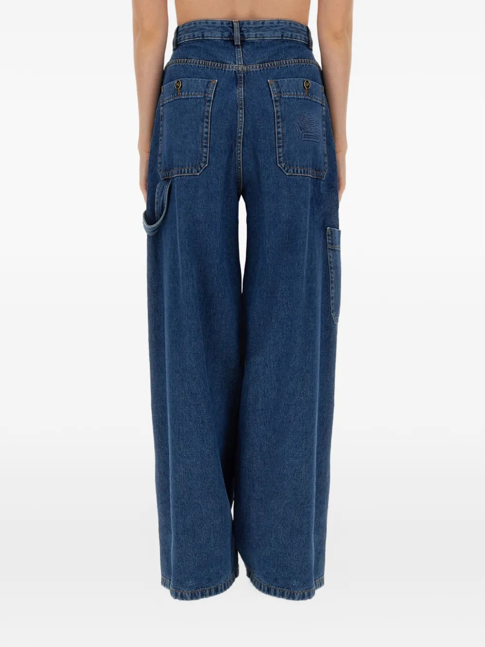 ETRO Jeans met riemlus en knopen Blauw