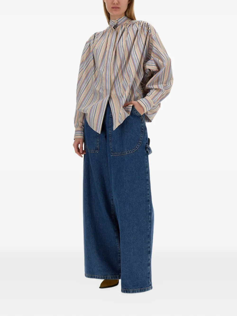 ETRO Jeans met riemlus en knopen Blauw