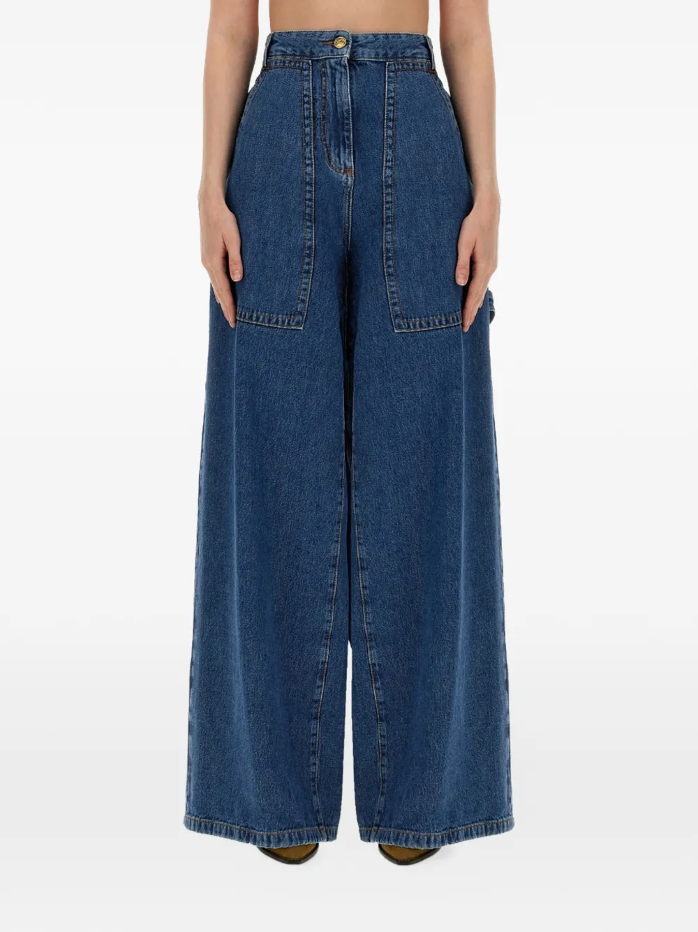 ETRO belt-loop buttoned jeans - Blu