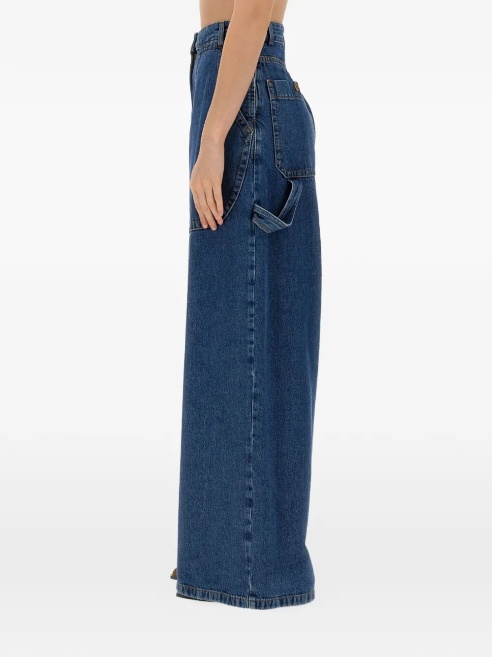 ETRO Jeans met riemlus en knopen Blauw