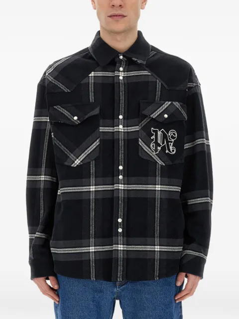 Palm Angels monogram checked shirt