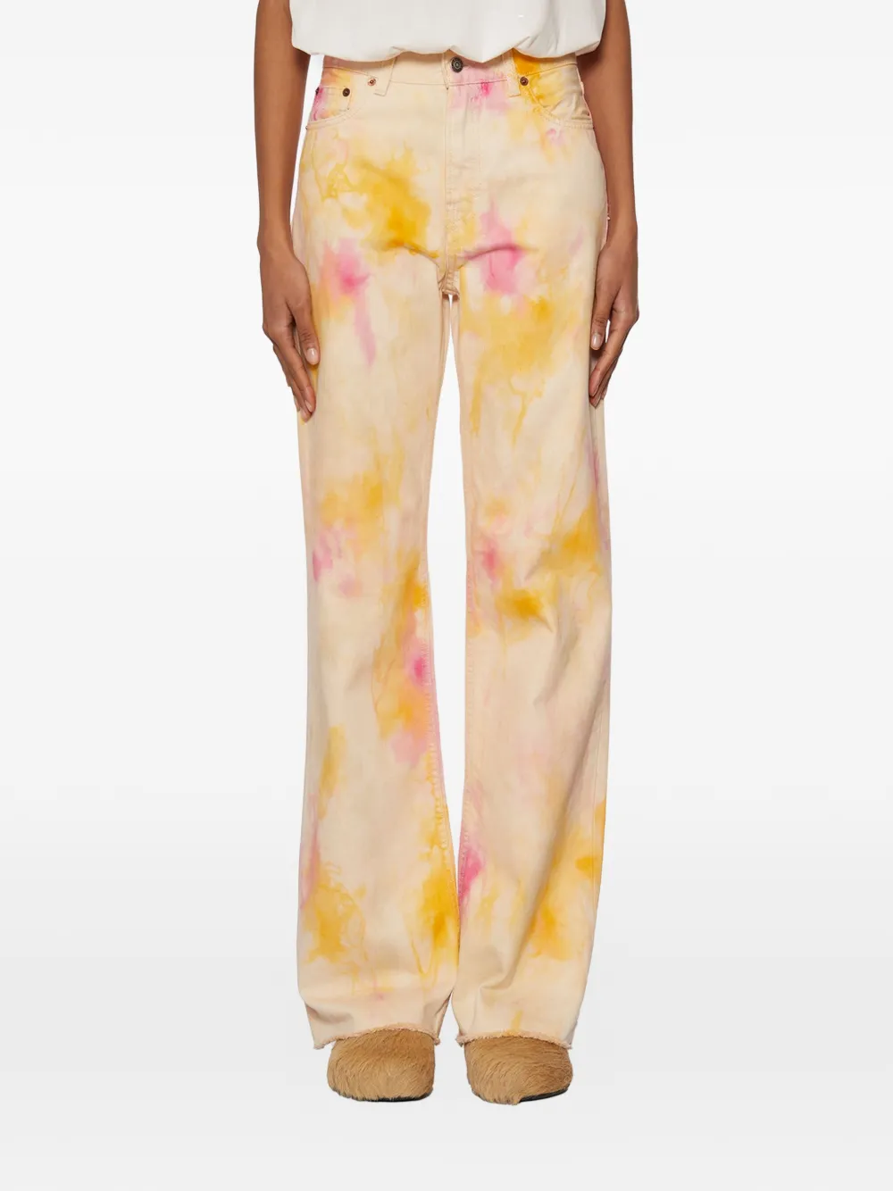 Haikure Korea tie-dye jeans - Toni neutri