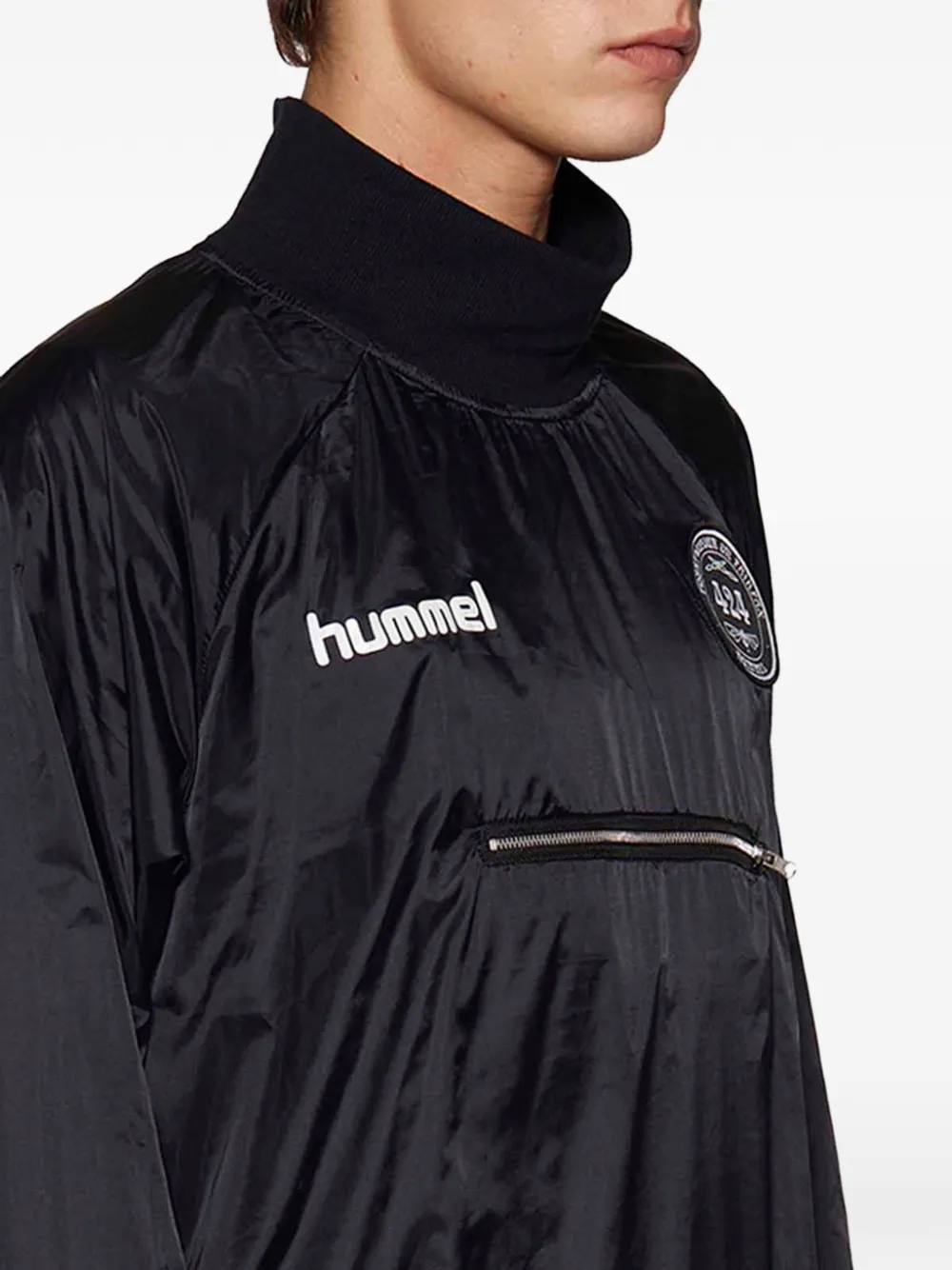 Hummel 지퍼 포켓 재킷 In Black