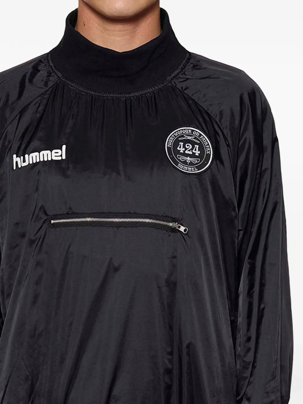 Hummel 지퍼 포켓 재킷 In Black