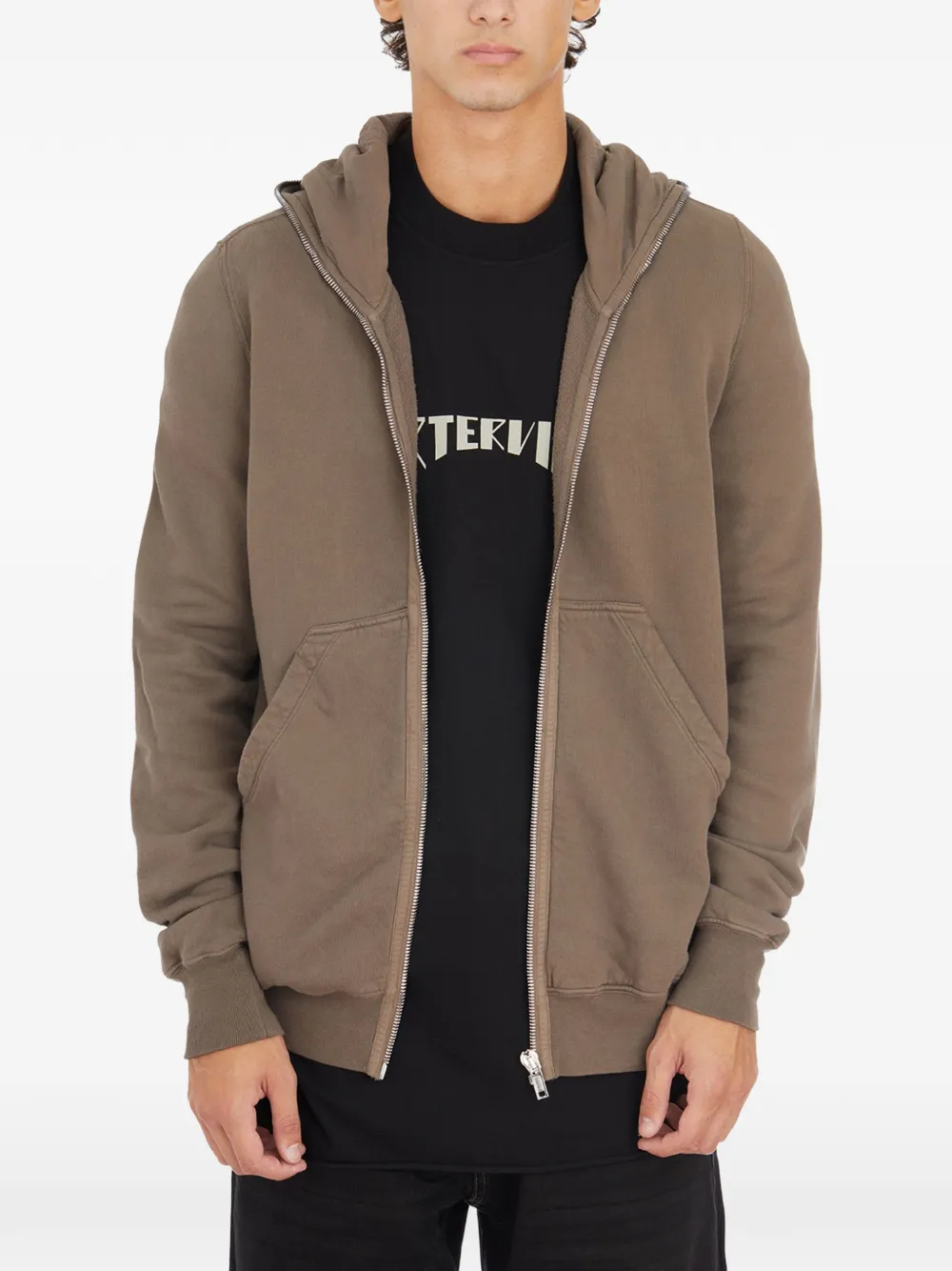 RICK OWENS DRKSHDWジップパーカー Rick Owens DRKSHDW ジップアップ スウェットパーカー | グレー