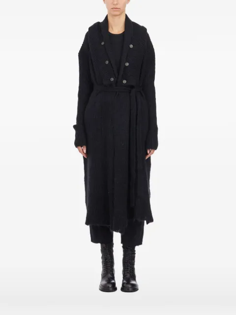 Masnada hooded belted cardi-coat