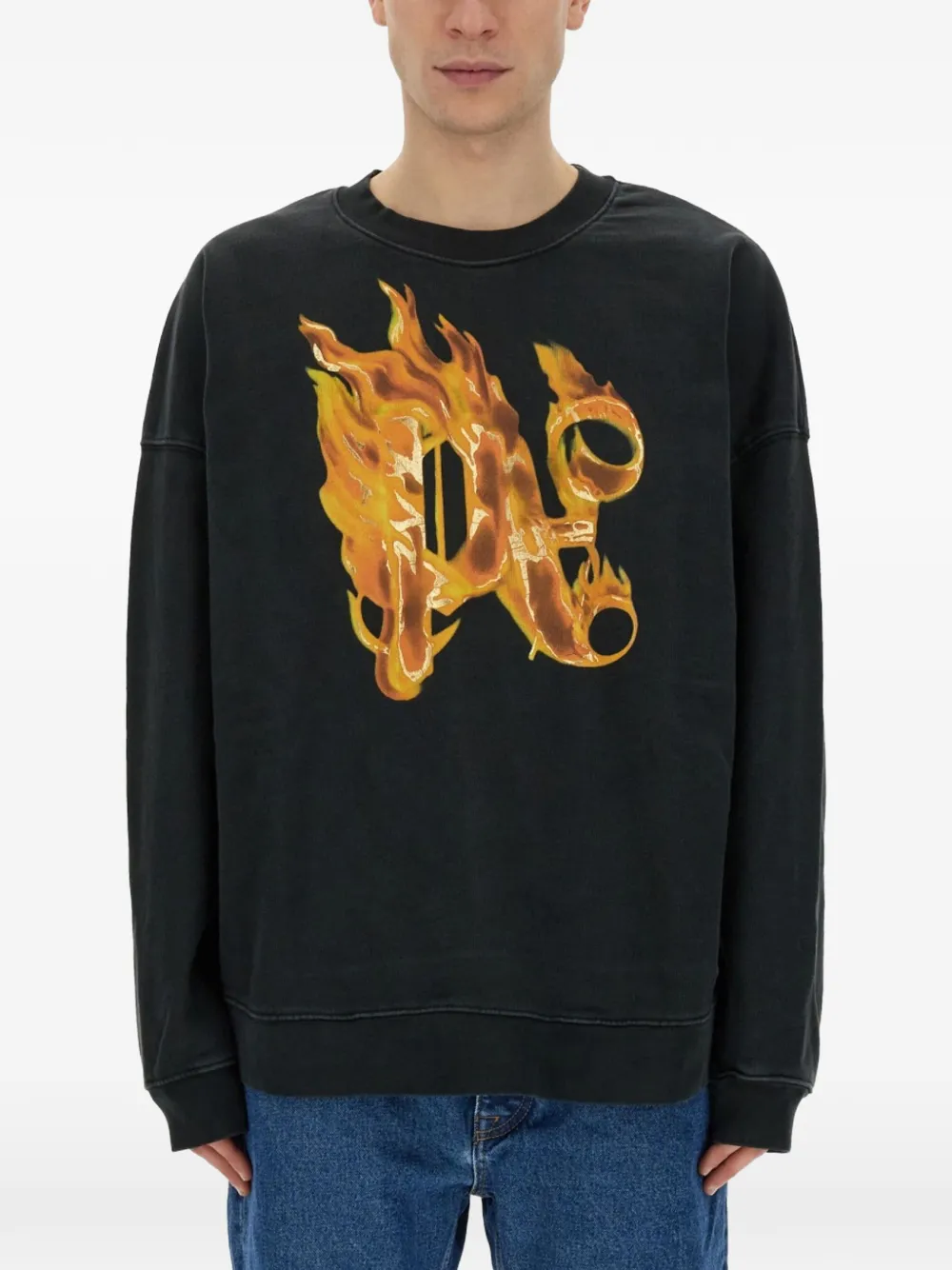 Palm Angels Burning monogram sweatshirt