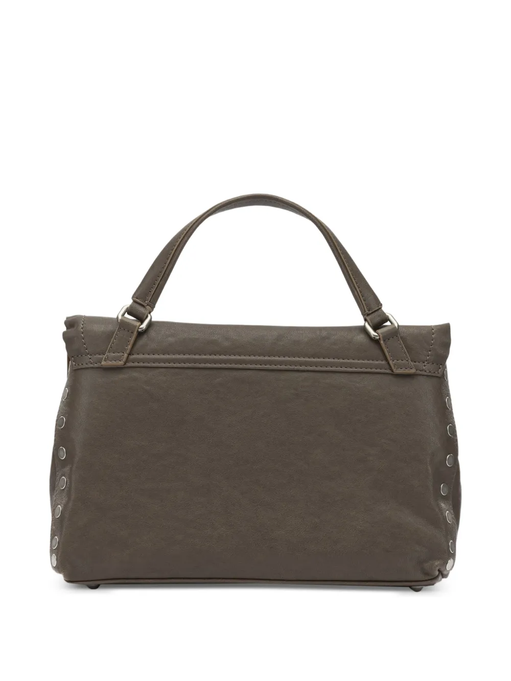 Zanellato Kleine Postina leren shopper met studs Bruin