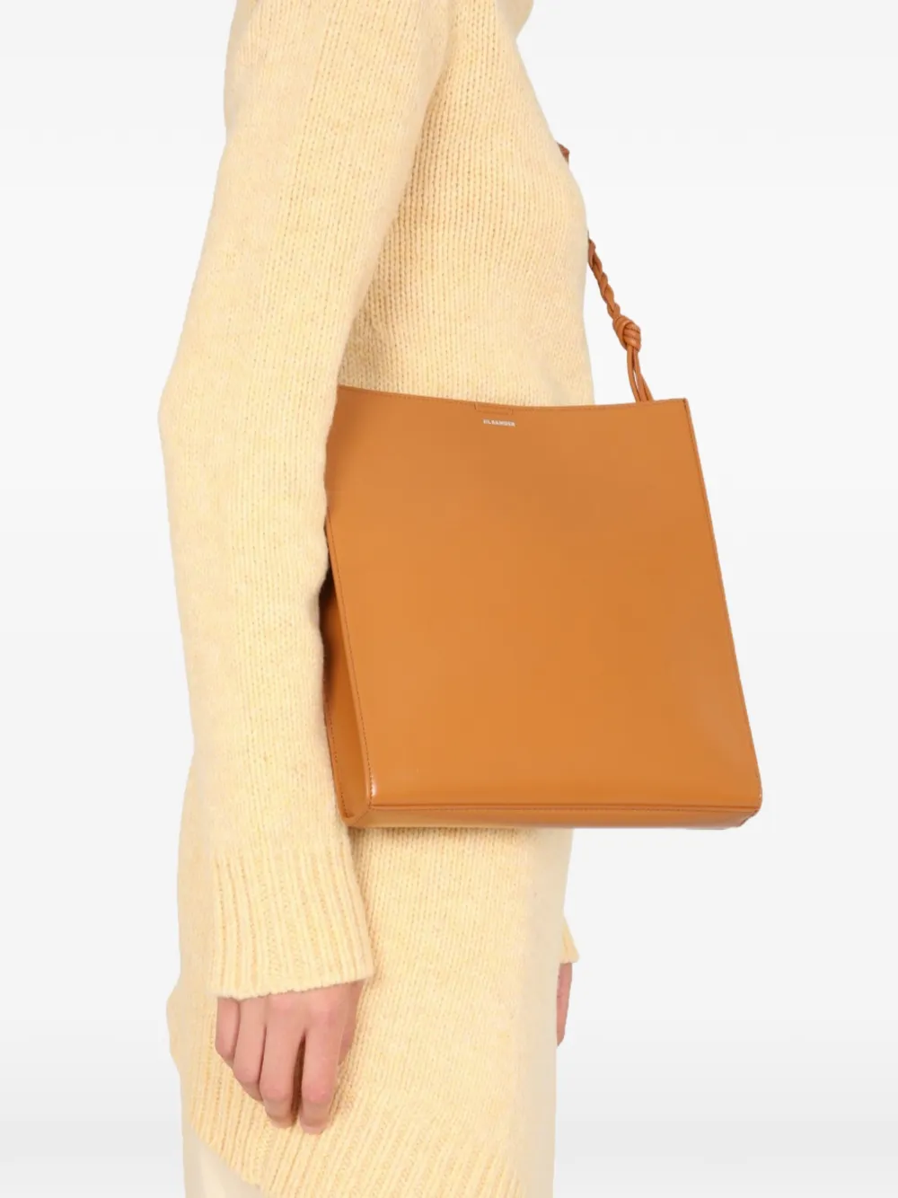 Jil Sander Asymmetrische trui met lange mouwen Beige