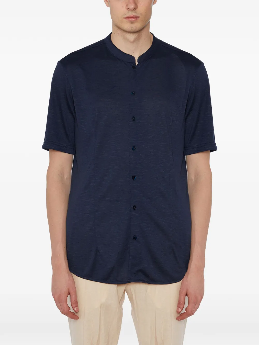Daniele Alessandrini buttoned short-sleeve shirt - Blau