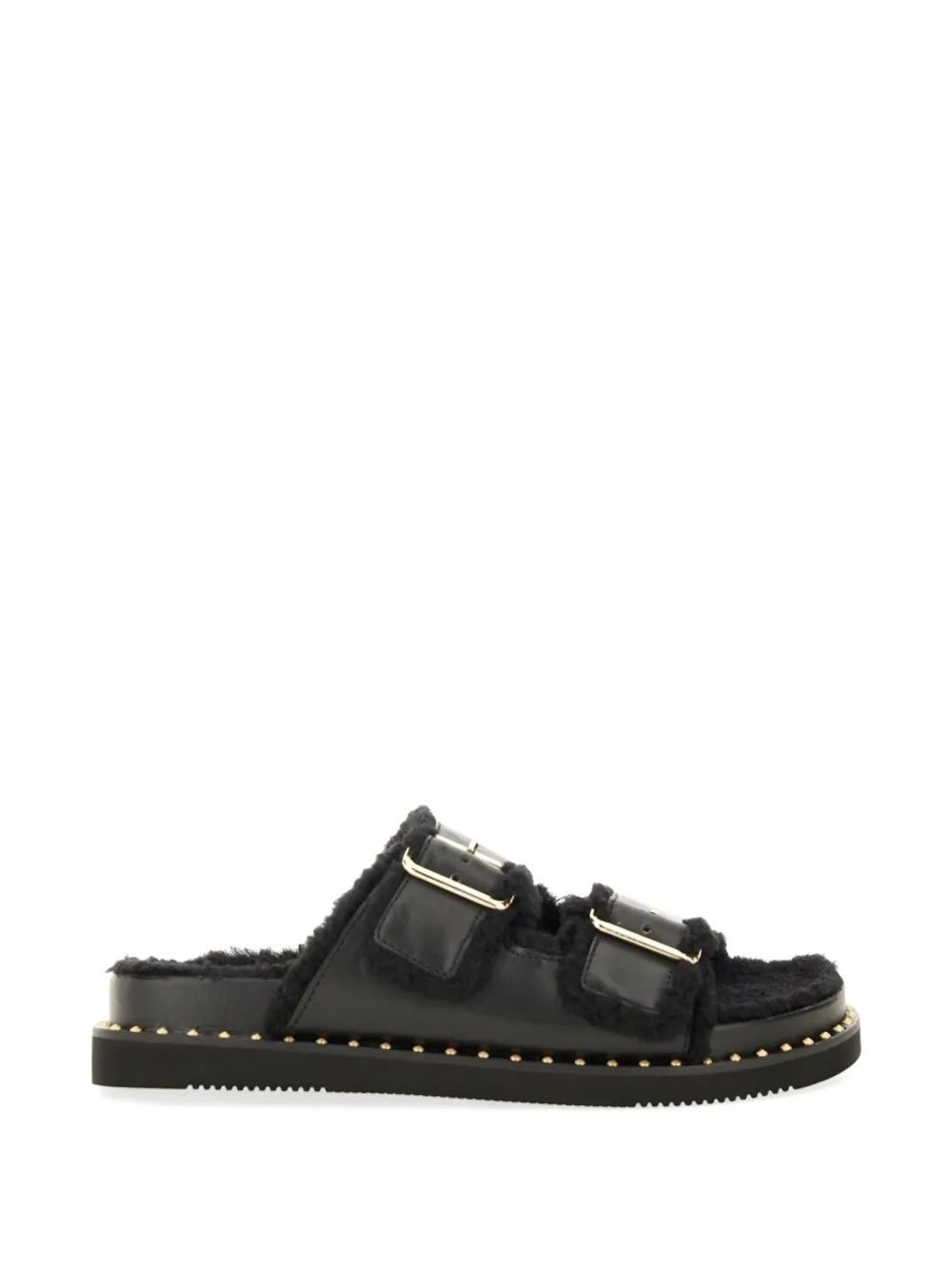 Ash Utah Bis buckle studded sandals - Nero