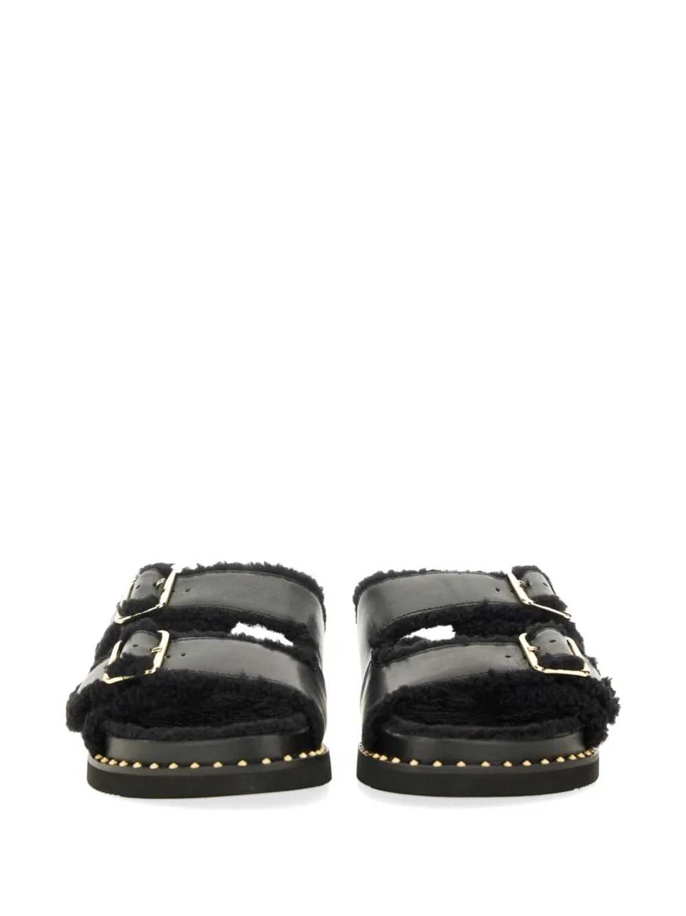 Ash Utah Bis sandalen met gesp en studs Zwart