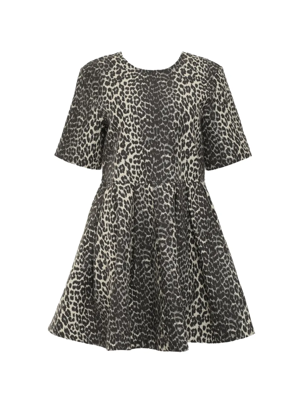 GANNI buckle leopard print dress - Toni neutri