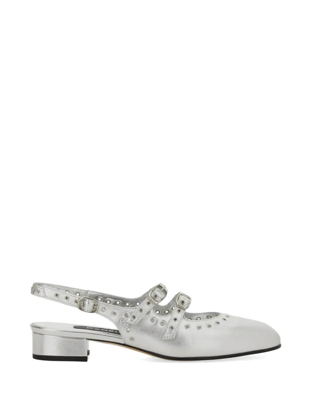 Carel Paris Slingback pumps verfraaid met gesp Zilver