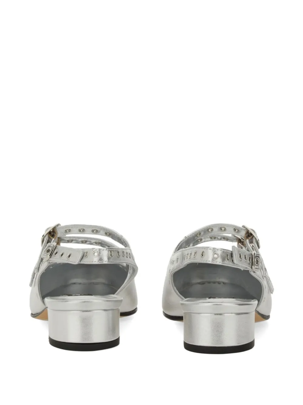 Carel Paris Slingback pumps verfraaid met gesp Zilver