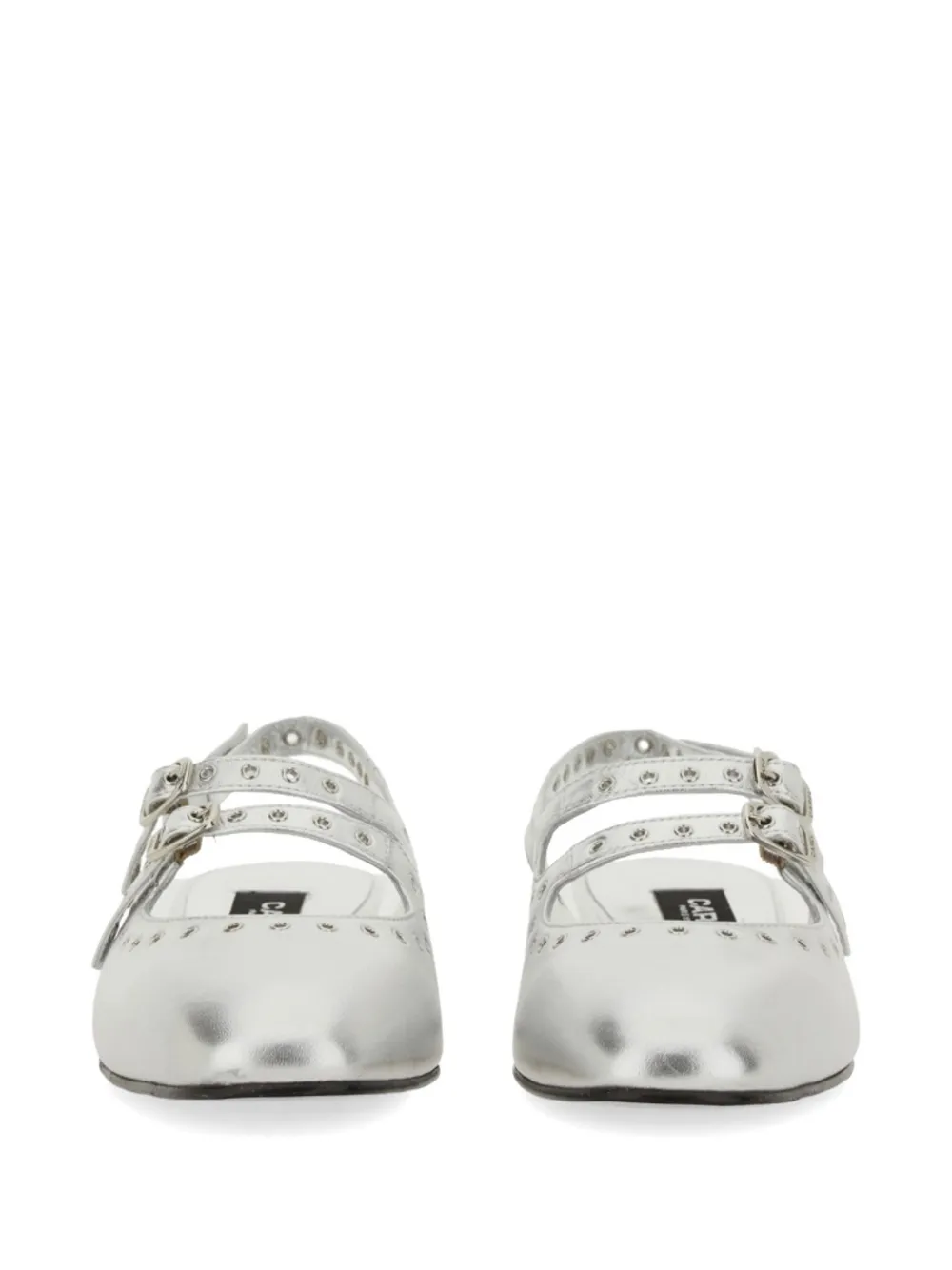 Carel Paris Slingback pumps verfraaid met gesp Zilver