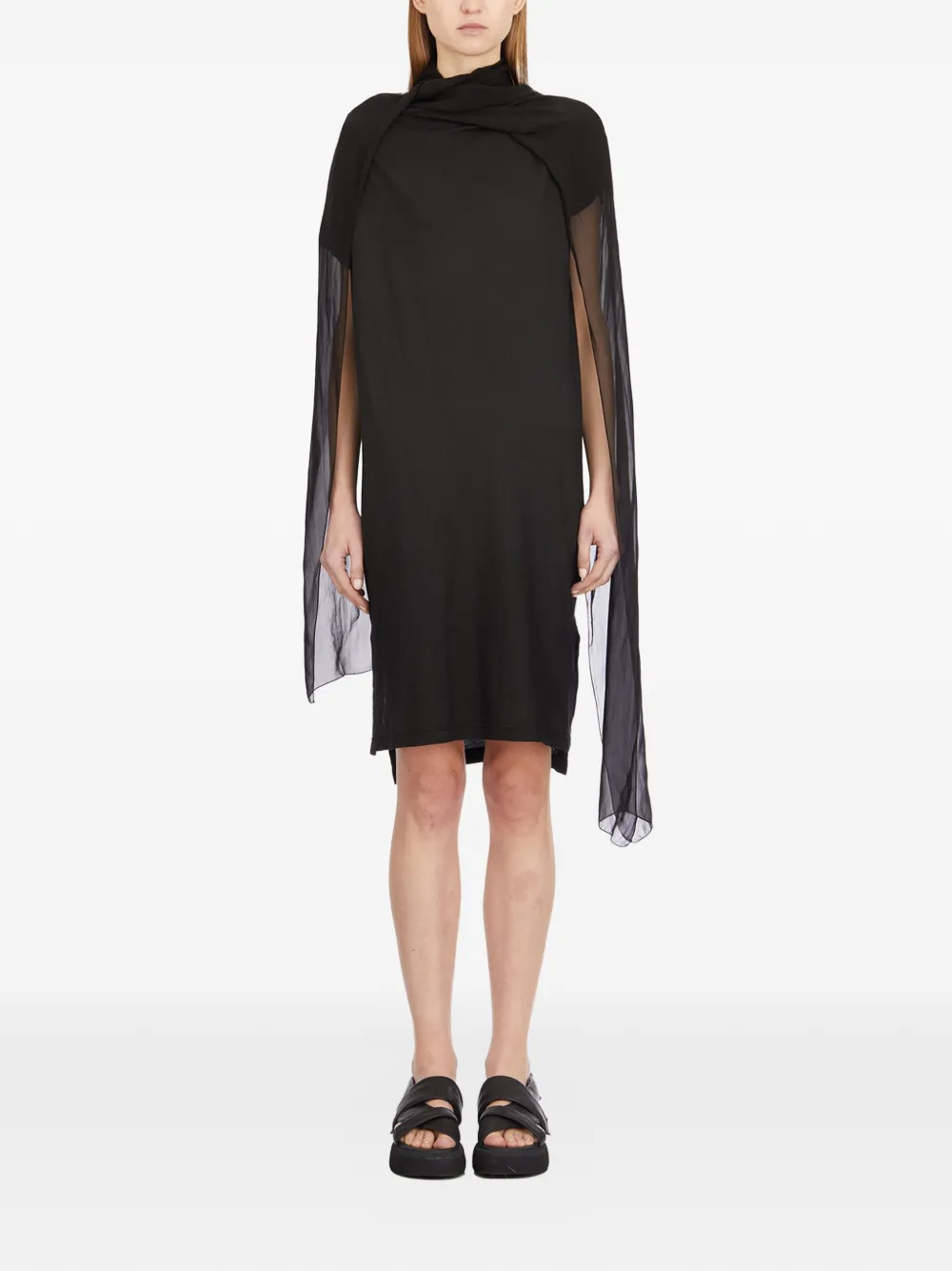Masnada scarf-detail midi dress
