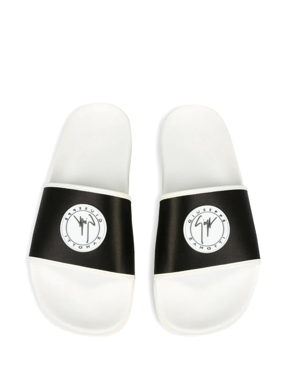 Giuseppe Zanotti Slippers met logopatch Wit
