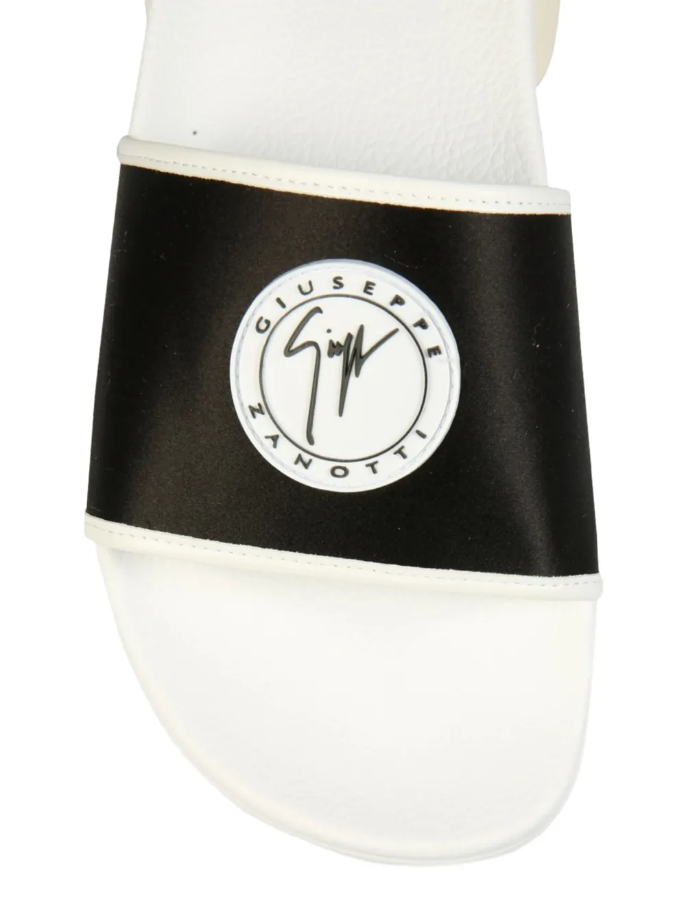 Giuseppe Zanotti Slippers met logopatch Wit