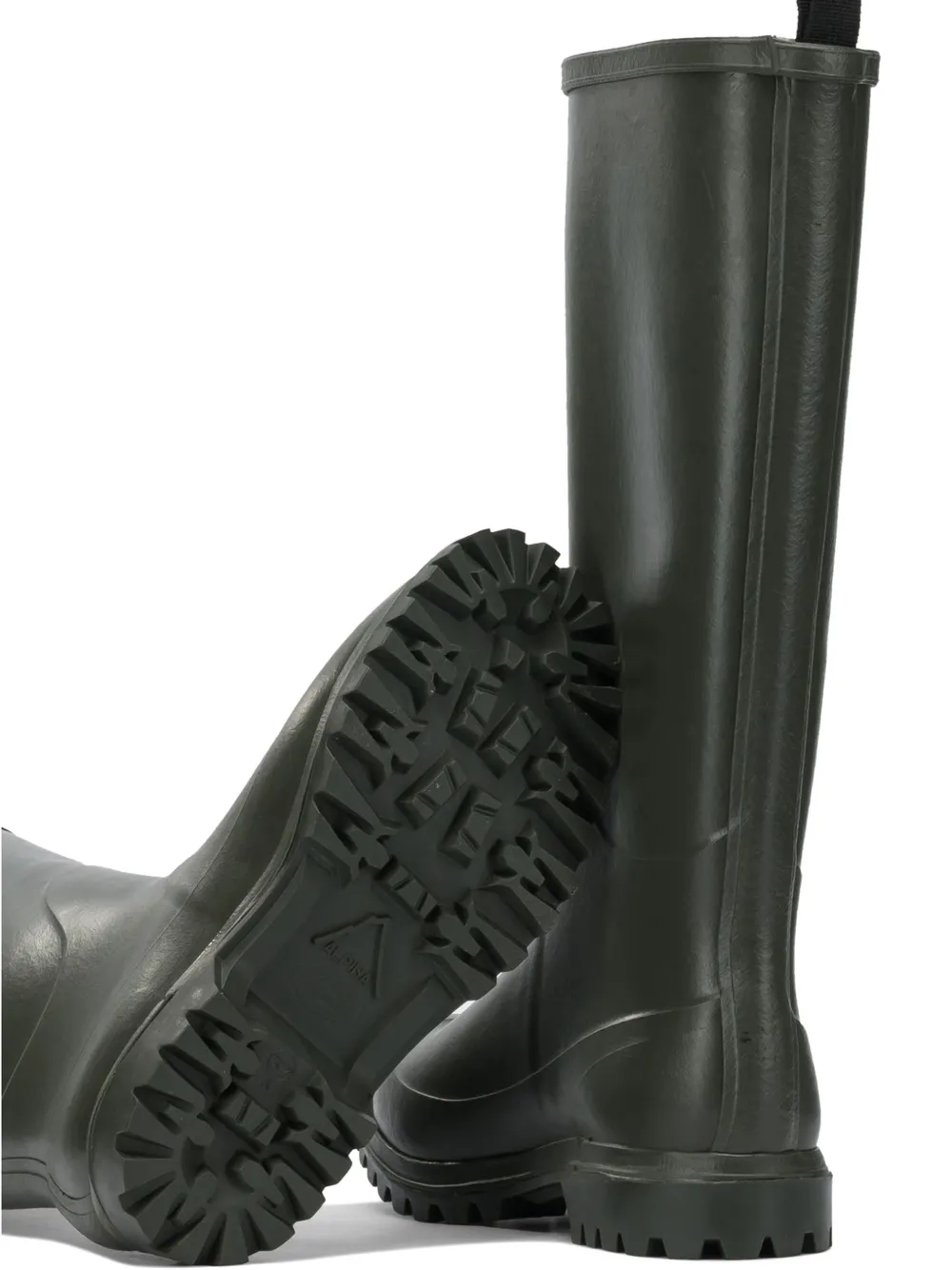 Superga Regenlaarzen met ronde neus Groen