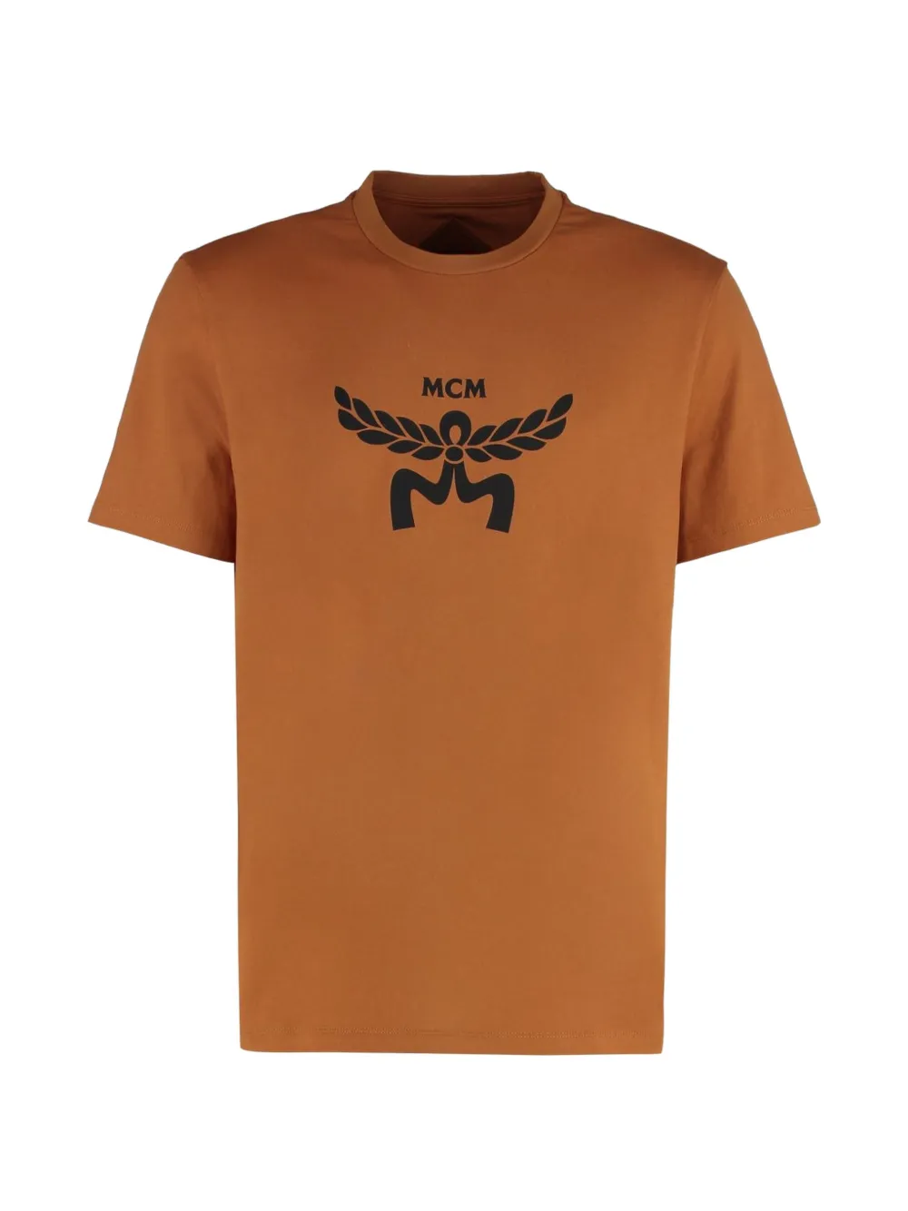 MCM logo-detail crew neck T-shirt - Marrone