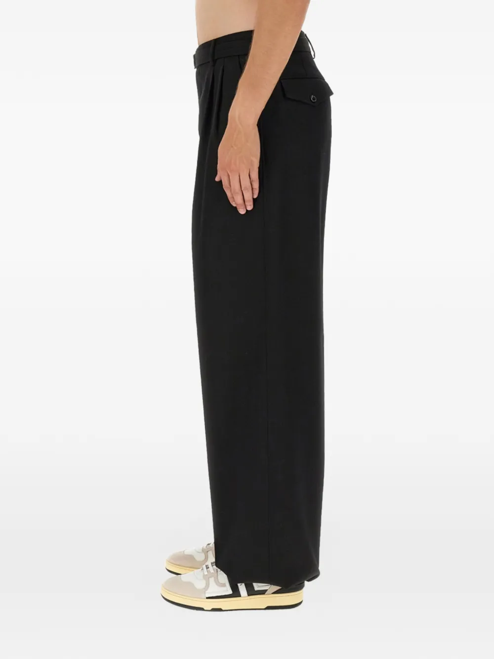 Lanvin Broek met wijde pijpen Zwart