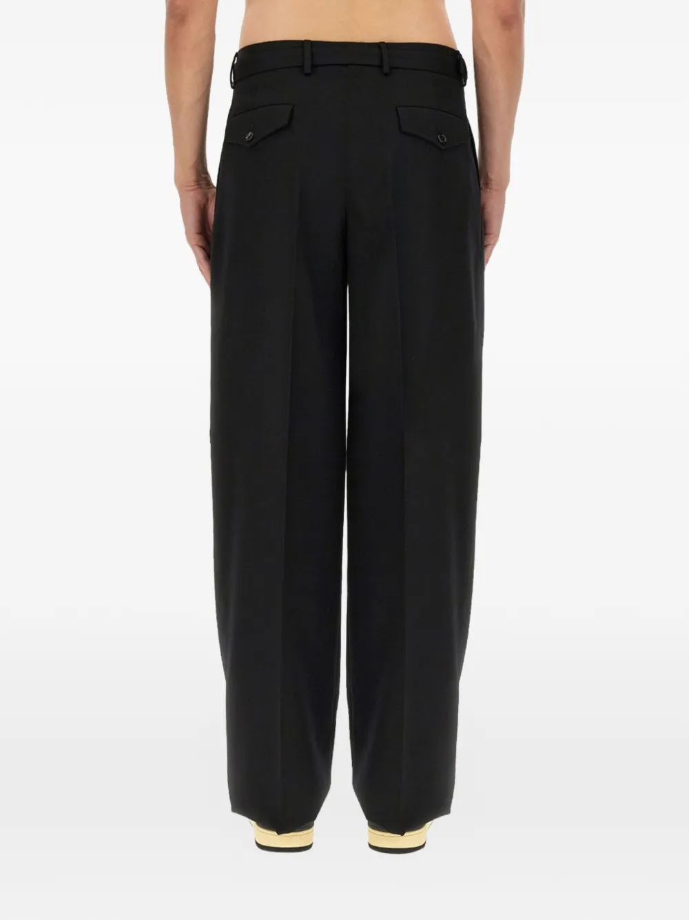 Lanvin Broek met wijde pijpen Zwart