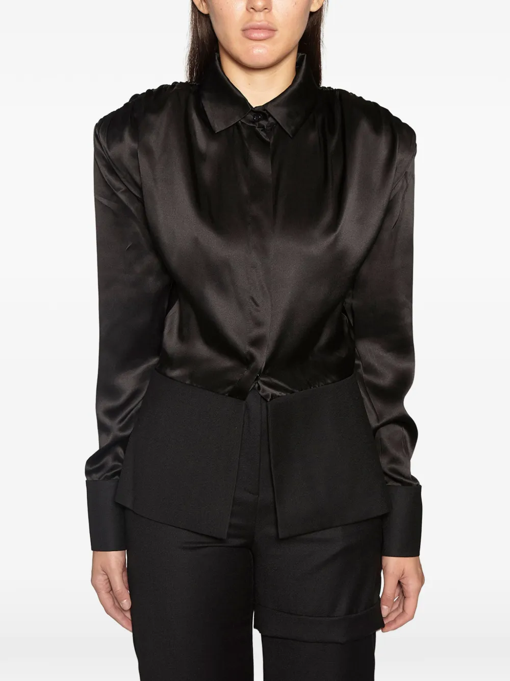 Materiel silk shirt - Nero