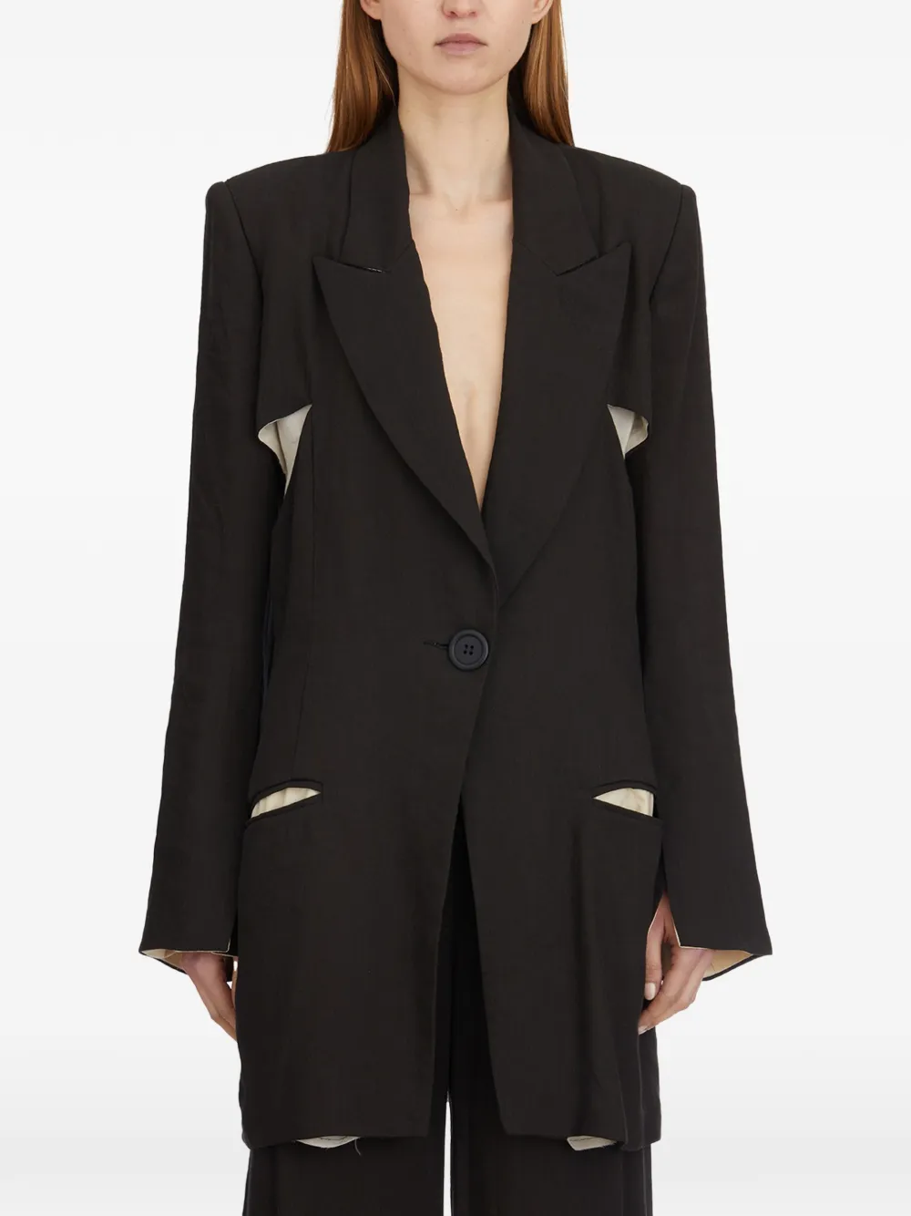Alessandra Marchi multi-layered blazer - Nero